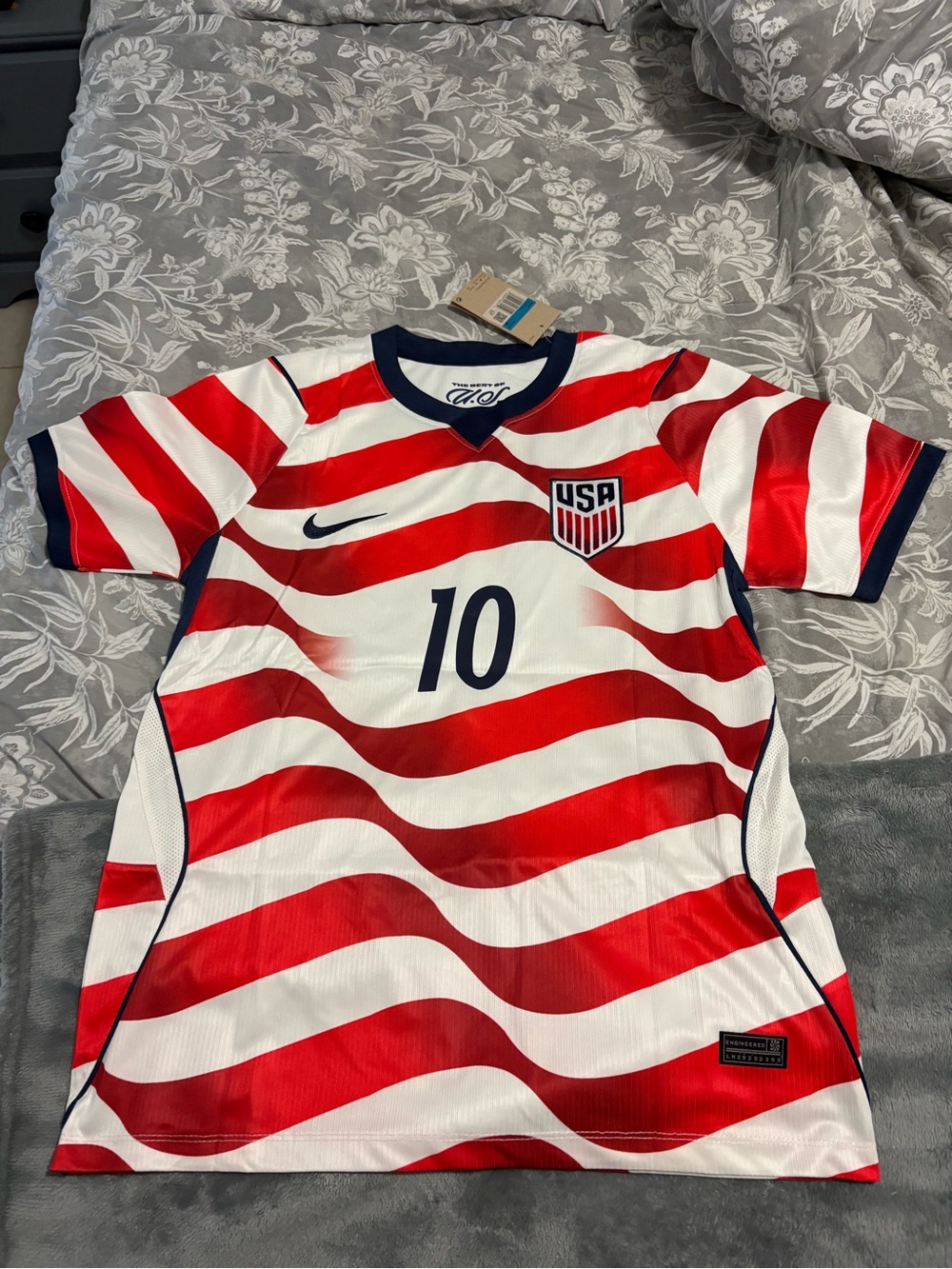 Nike Kids USA Red, White & Navy Soccer Jersey #10